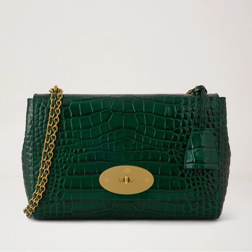 Mulberry Medium Lily Emerald Shiny Croc – HH0415/807Q180