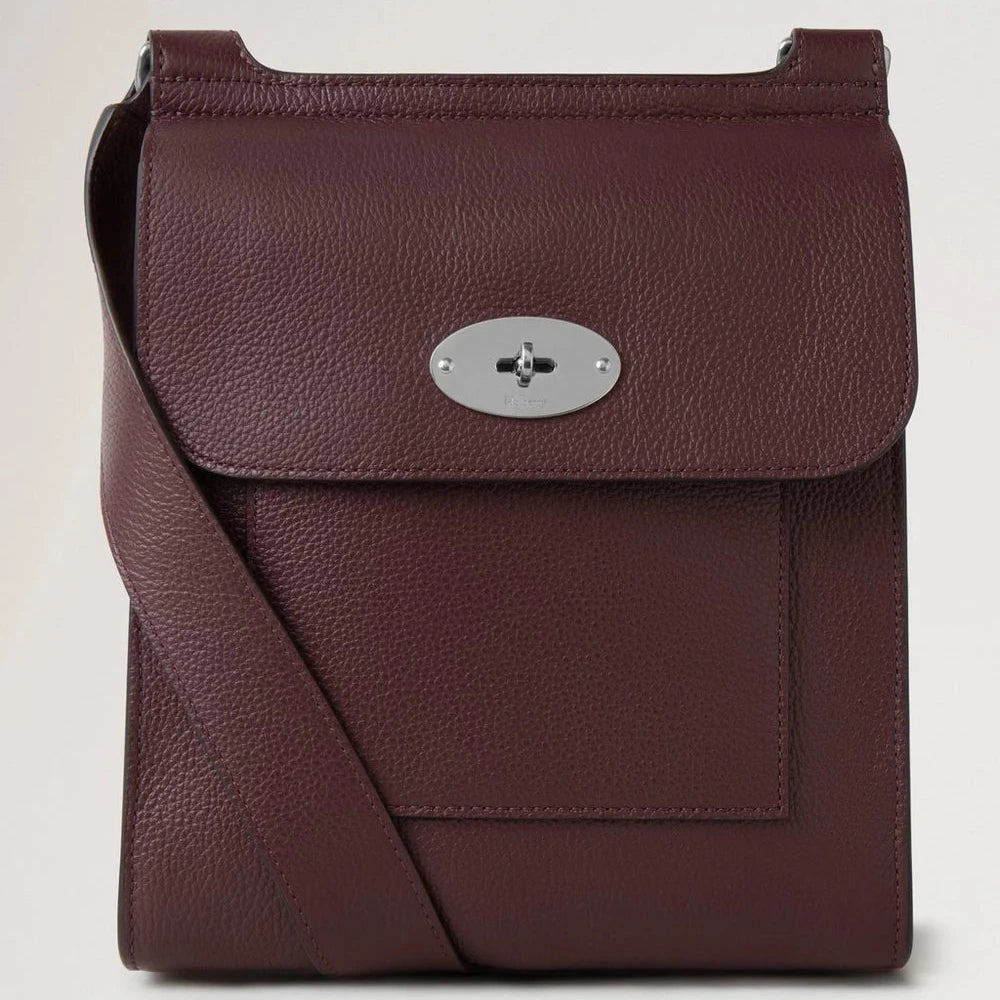 Mulberry Small Antony Black Cherry Small Classic Grain 