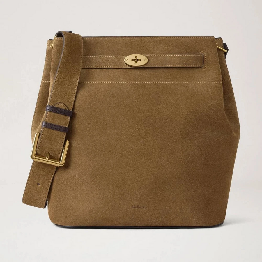 Mulberry Large Islington Bucket Salcombe Sand Suede