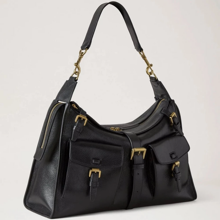 Mulberry Roxanne Shoulder Bag High Shine Leather Black