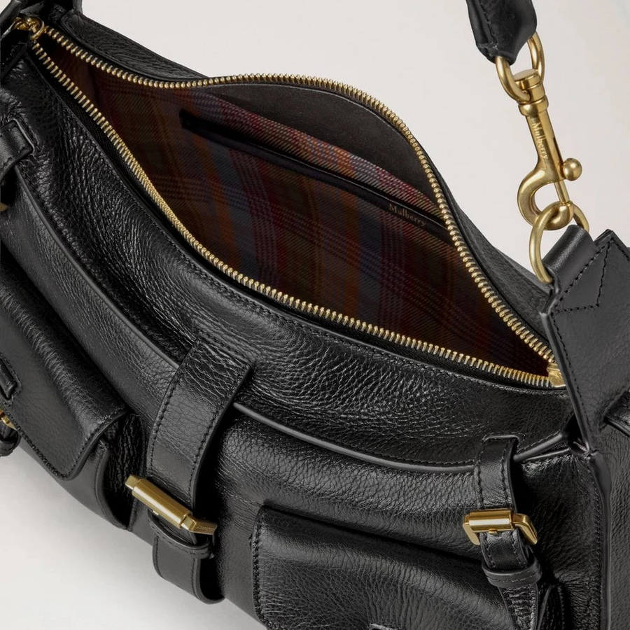 Mulberry Roxanne Shoulder Bag High Shine Leather Black