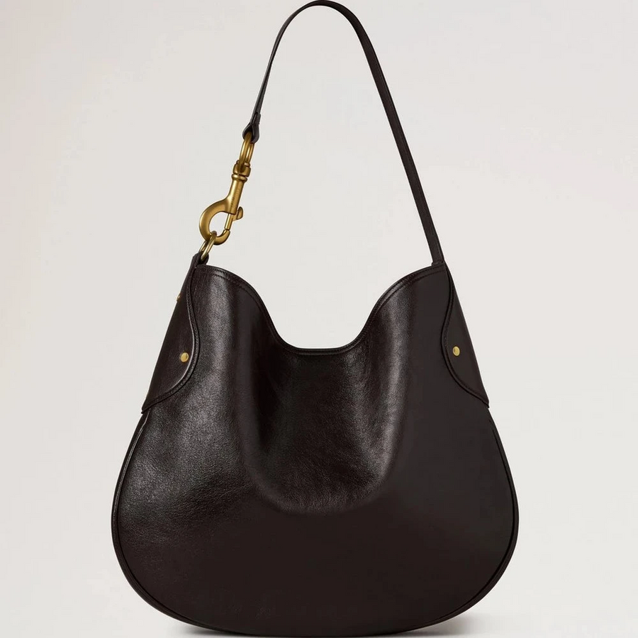 Mulberry Hackney Shoulder Bag Ebony Shiny Buffalo - Taske - HH9963/726A110