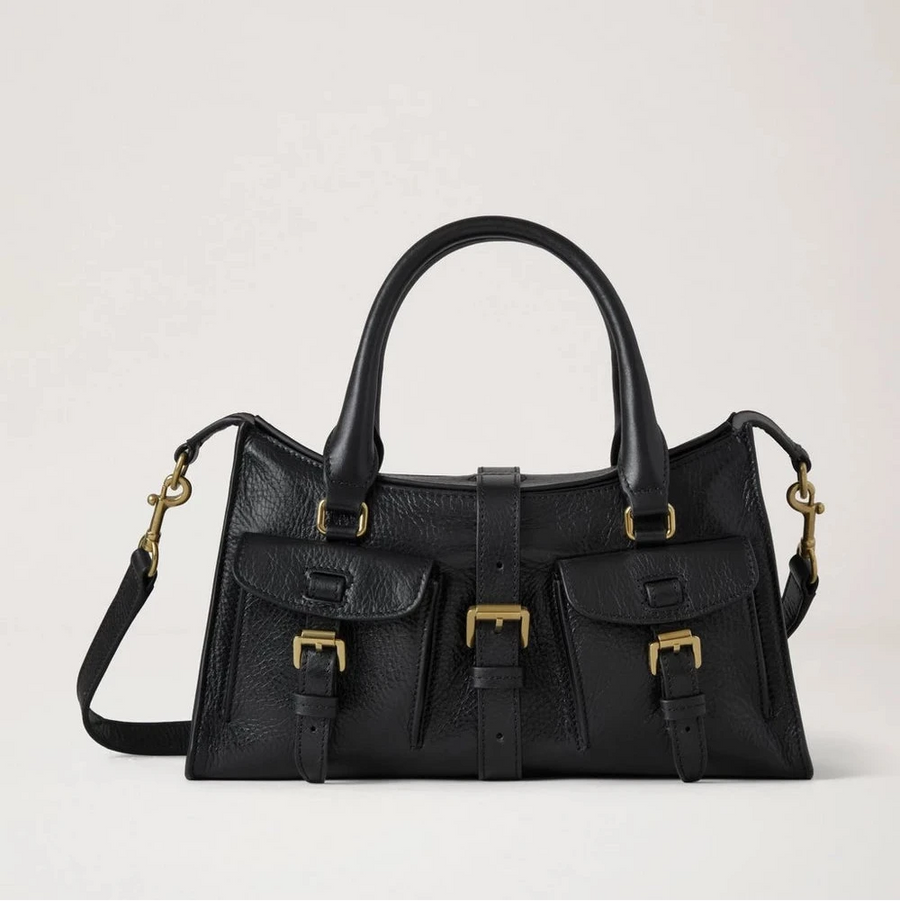 Mulberry Small Roxanne High Shine Leather Black