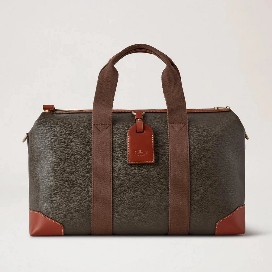 Mulberry Heritage Day Clipper Mole &amp; Cognac Printed BioVeg Scotchgrain