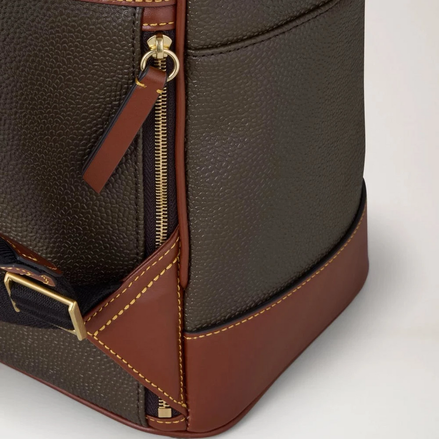 Mulberry Heritage Zipped Backpack Mole & Cognac Bio-Based Scotchgrain - Taske - HS5215/127Q330