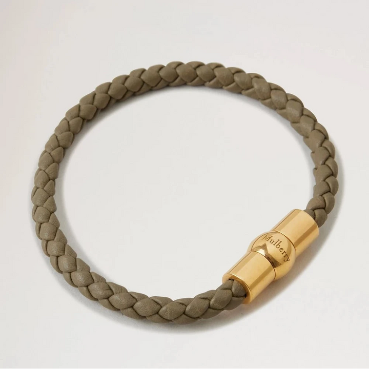 Mulberry Iris Bracelet Linen Green Heavy Grain 