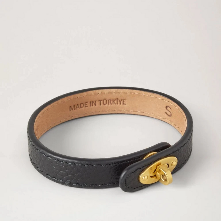 Mulberry Bayswater Thin Leather Bracelet Black