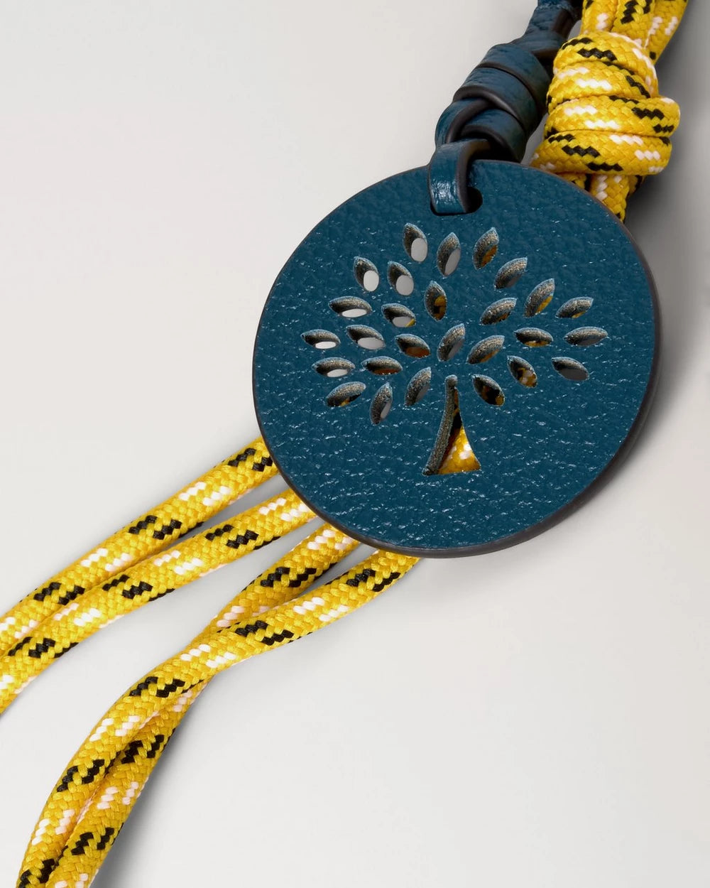 Mulberry Rope Keyring Yellow & Out of the Blue Mixed Material 