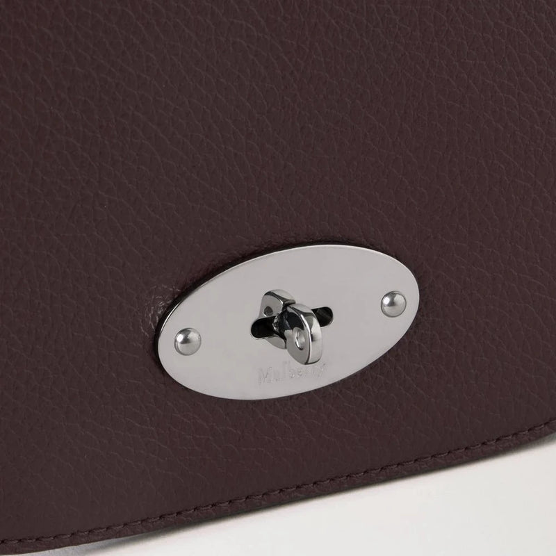 Mulberry Small Darley Satchel Small Classic Grain Black Cherry