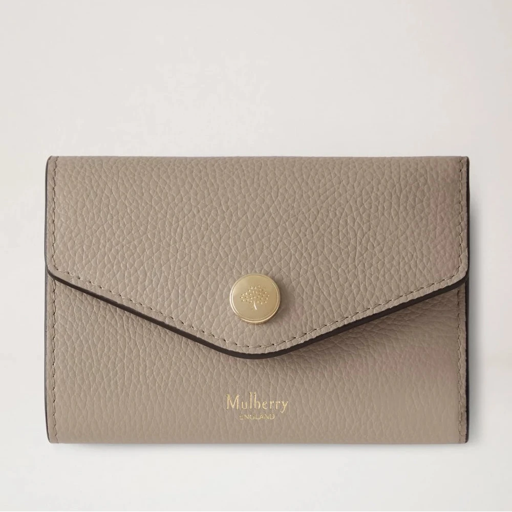 Mulberry Folded Multicard Wallet Small Classic Grain Cashmere Taupe