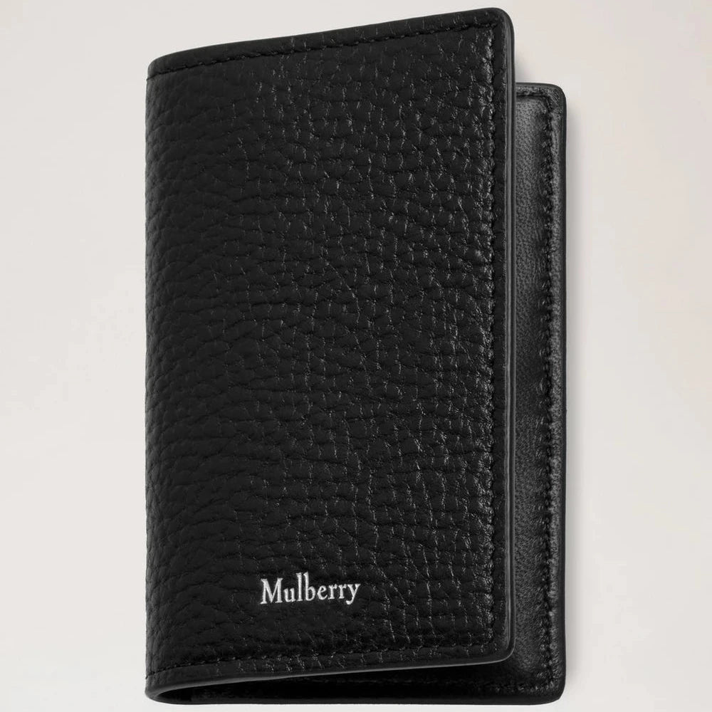 Mulberry Card Case Small Classic Grain Black 