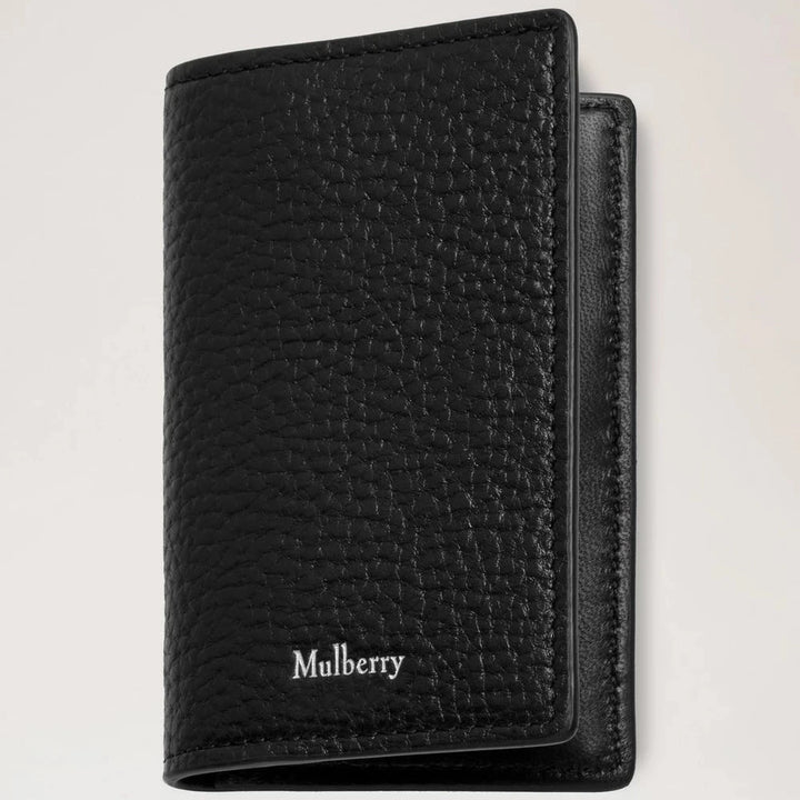 Mulberry Card Case Small Classic Grain Black 