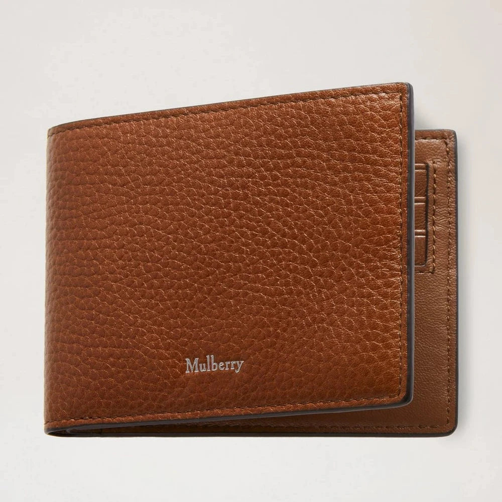 Mulberry 8 Card Wallet Oak Two-Tone Small Classic Grain 