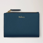 Mulberry Continental Bifold Zipped Wallet Out of the Blue Small Classic Grain 