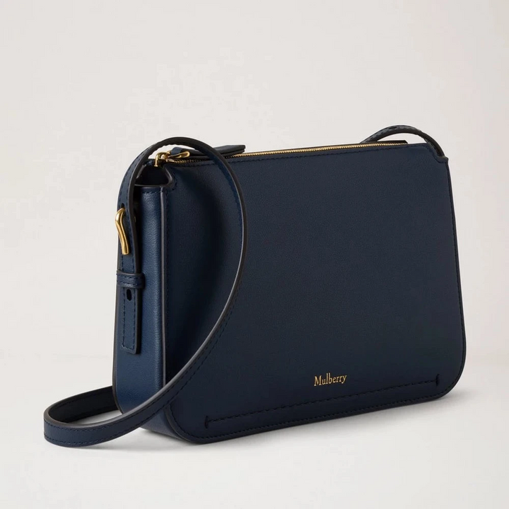 Mulberry Clovelly Pouch Micro Classic Grain Night Sky
