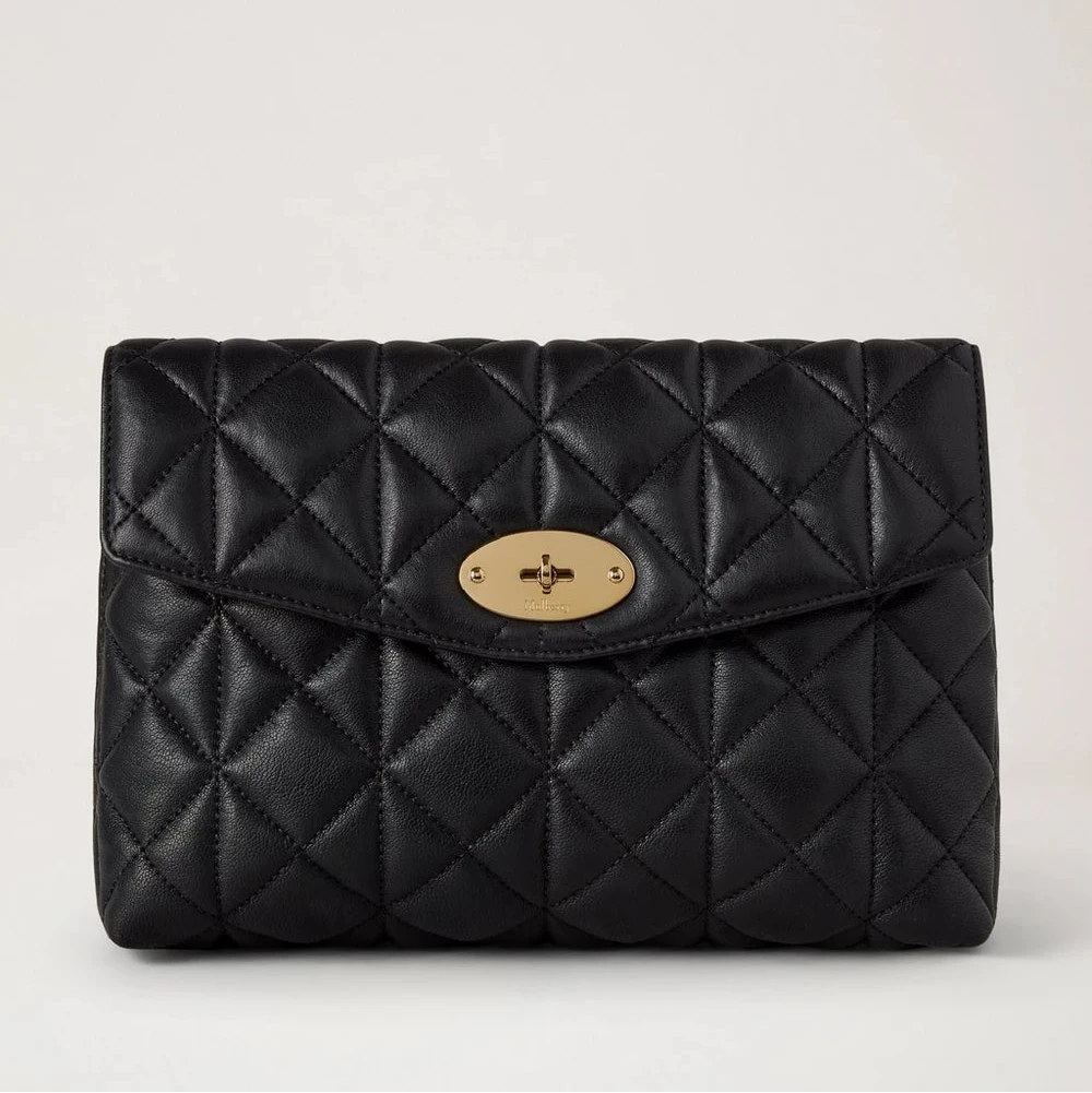 Mulberry Large Darley Cosmetic Pouch Black Quilting