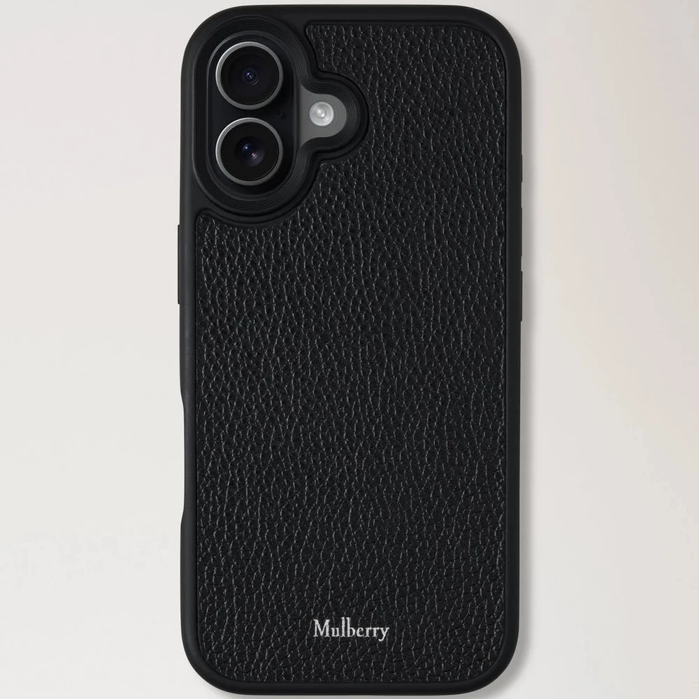 Mulberry Iphone 17 Case Small Classic Grain Black