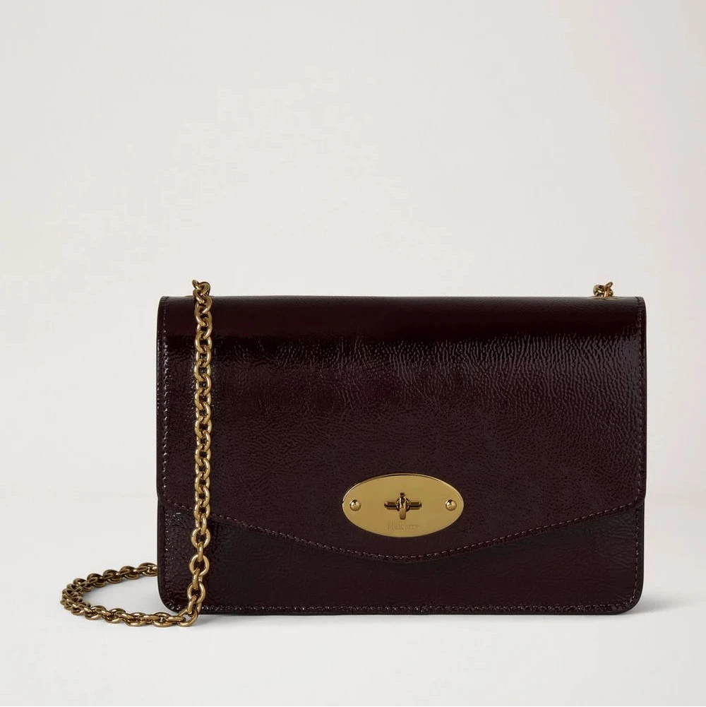 Mulberry Small Darley Deep Eggplant Patent