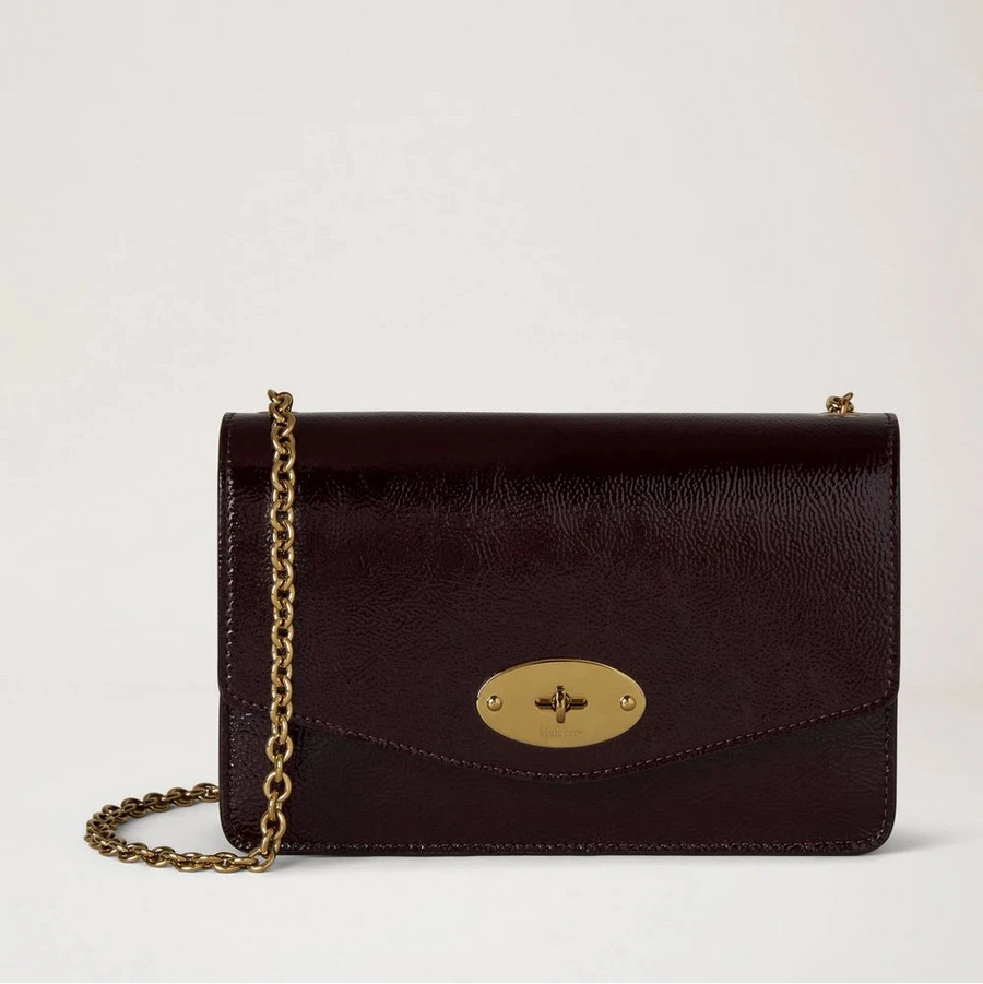 Mulberry Small Darley Deep Eggplant Patent