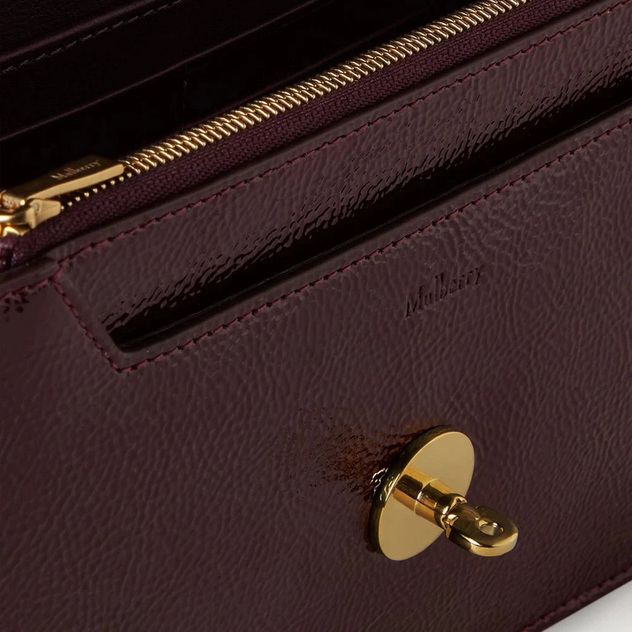 Mulberry Small Darley Deep Eggplant Patent
