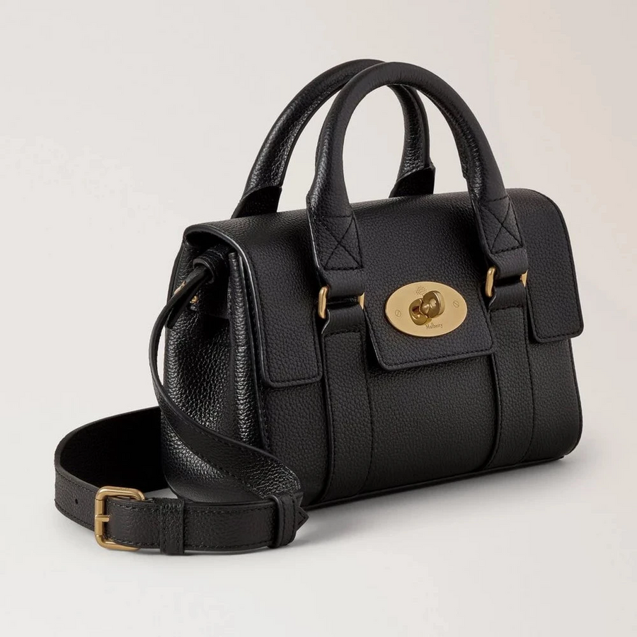 Mulberry Mini Heritage Bayswater Small Classic Grain Black