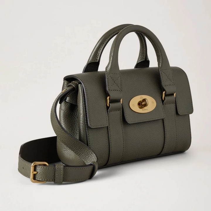 Mulberry Mini Heritage Bayswater Small Classic Grain Juniper Green