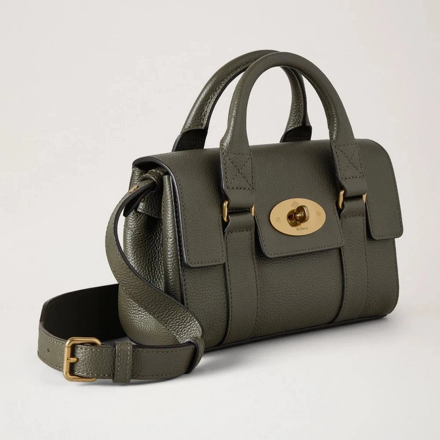 Mulberry Mini Heritage Bayswater Small Classic Grain Juniper Green