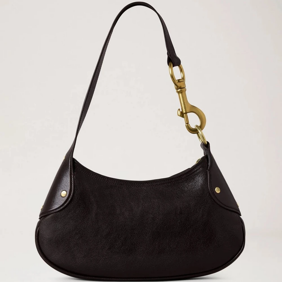 Mulberry Small Hackney Shoulder Bag Ebony Shiny Buffalo - Taske - RL8929/726A110