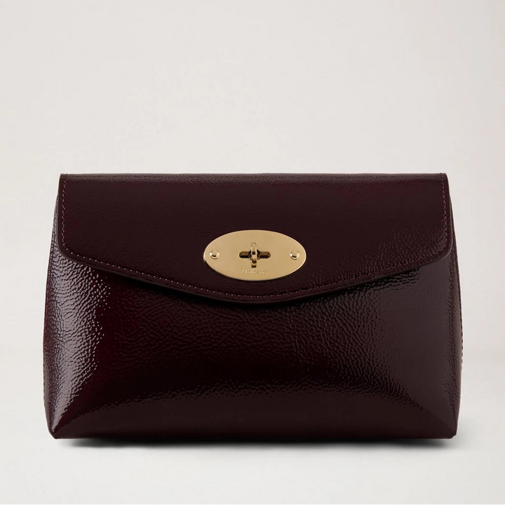 Mulberry Darley Cosmetic Puoch Deep Eggplant Patent