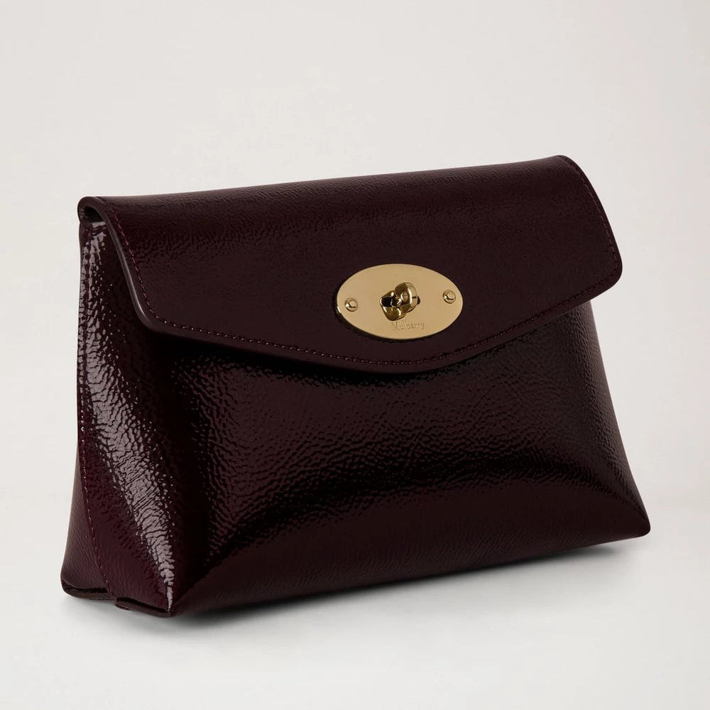 Mulberry Darley Cosmetic Puoch Deep Eggplant Patent