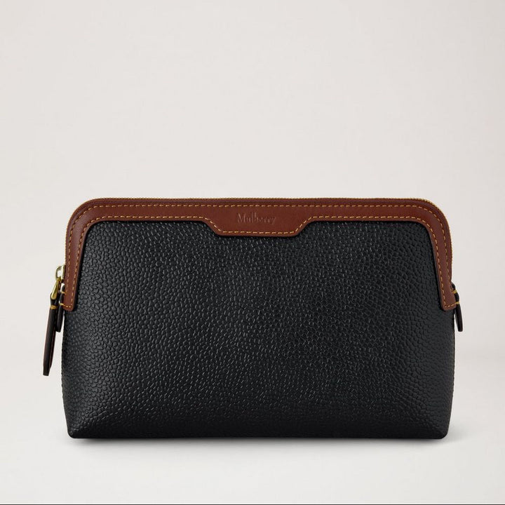 Mulberry Small Cosmetic Pouch Scotchgrain Black Cognac – RL9062/127A340