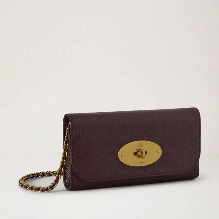 Mulberry Lily Chain Wallet Oxblood Small Classic Grain – product image 2