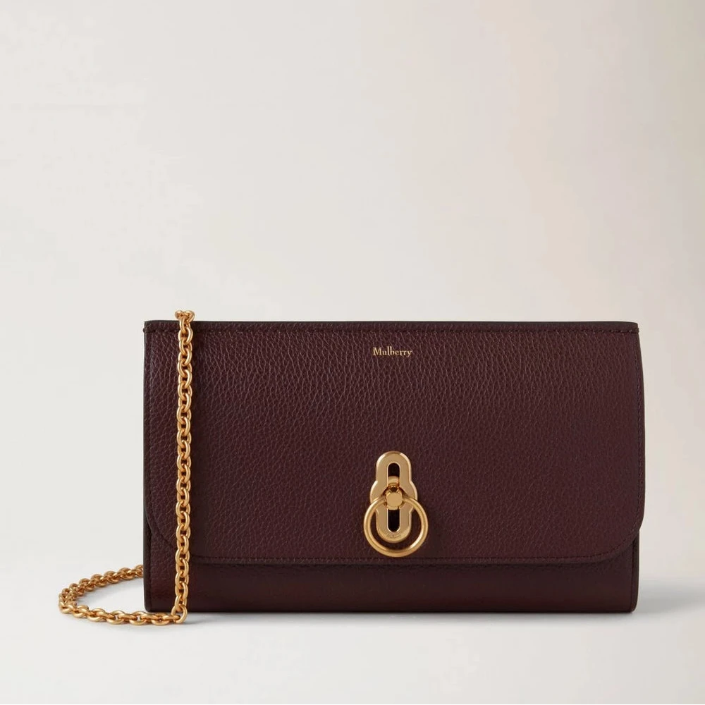 Mulberry Amberley Clutch Oxblood Small Classic Grain – RL9147/205K195