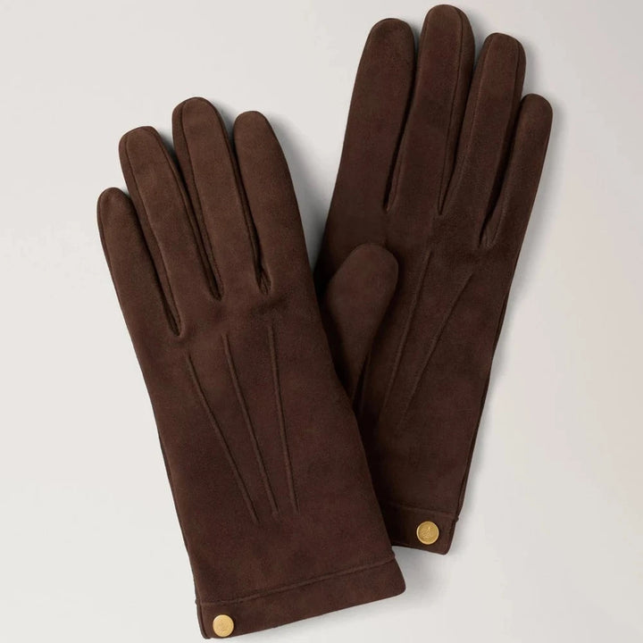 Mulberry Darley Soft Suede Gloves Ebony 
