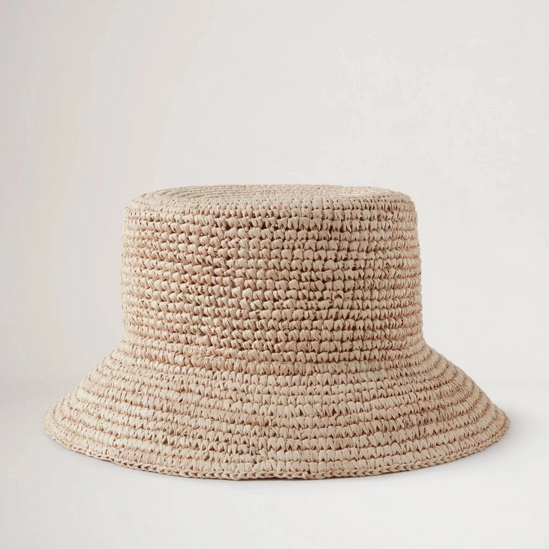 Mulberry Summer Raffia Bucket Hat / Summer Hat