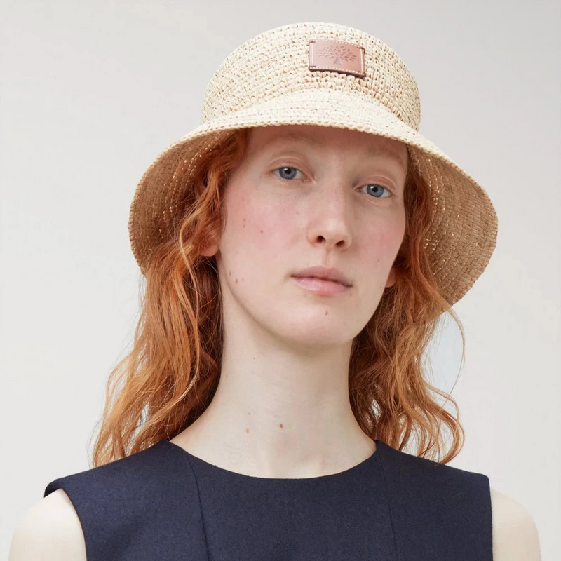 Mulberry Summer Raffia Bucket Hat / Summer Hat