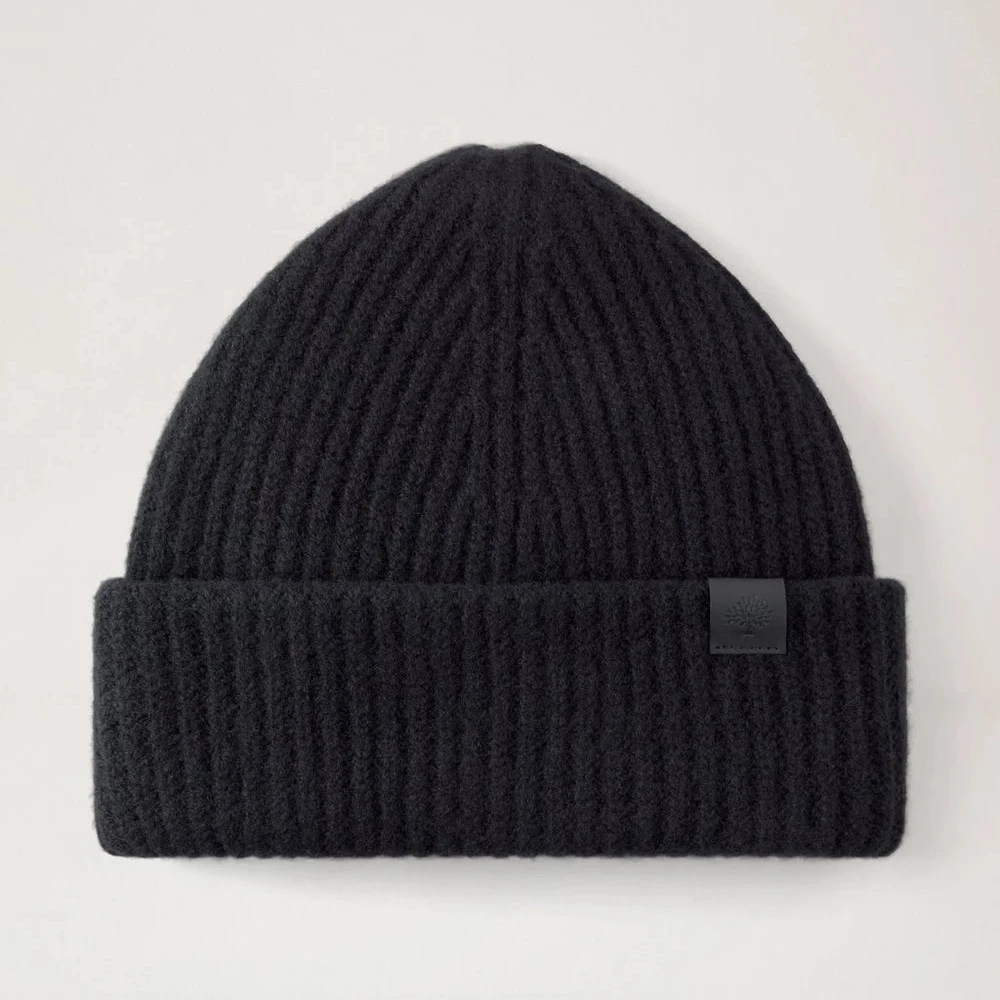 Mulberry Tree Chunky Wool Beanie Black