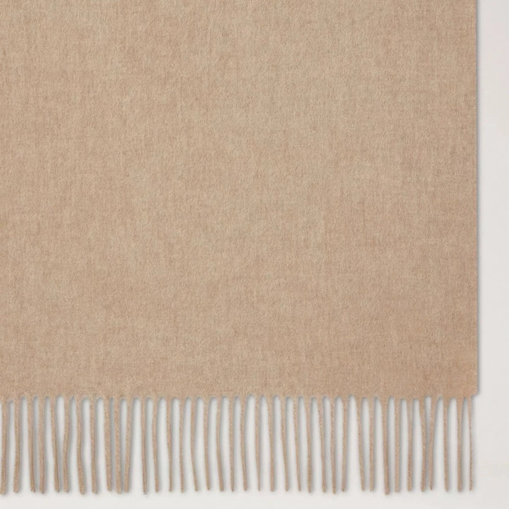 Mulberry Solid Merino Wool Scarf Oat 