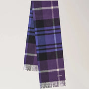 Mulberry Small Check Merino Wool Scarf Lilac & Amethyst 