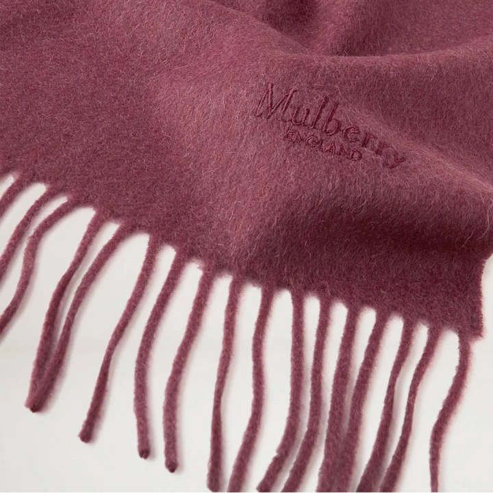 Mulberry Cashmere Scarf - Black Cherry Cashmere 