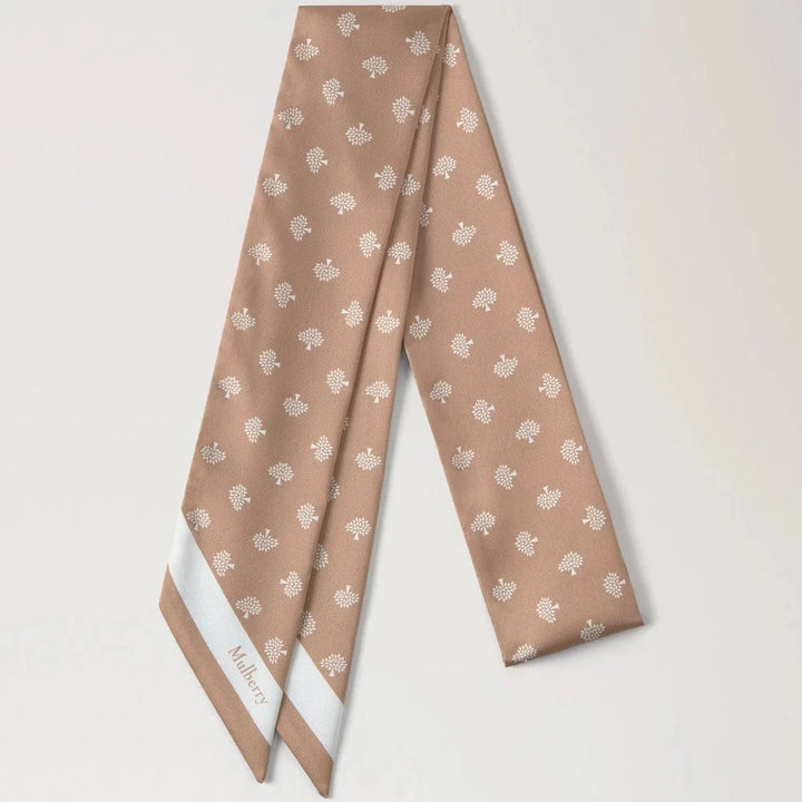 Mulberry Skinny Scarf - Mulberry Tree Camel Recycled Polyester 
