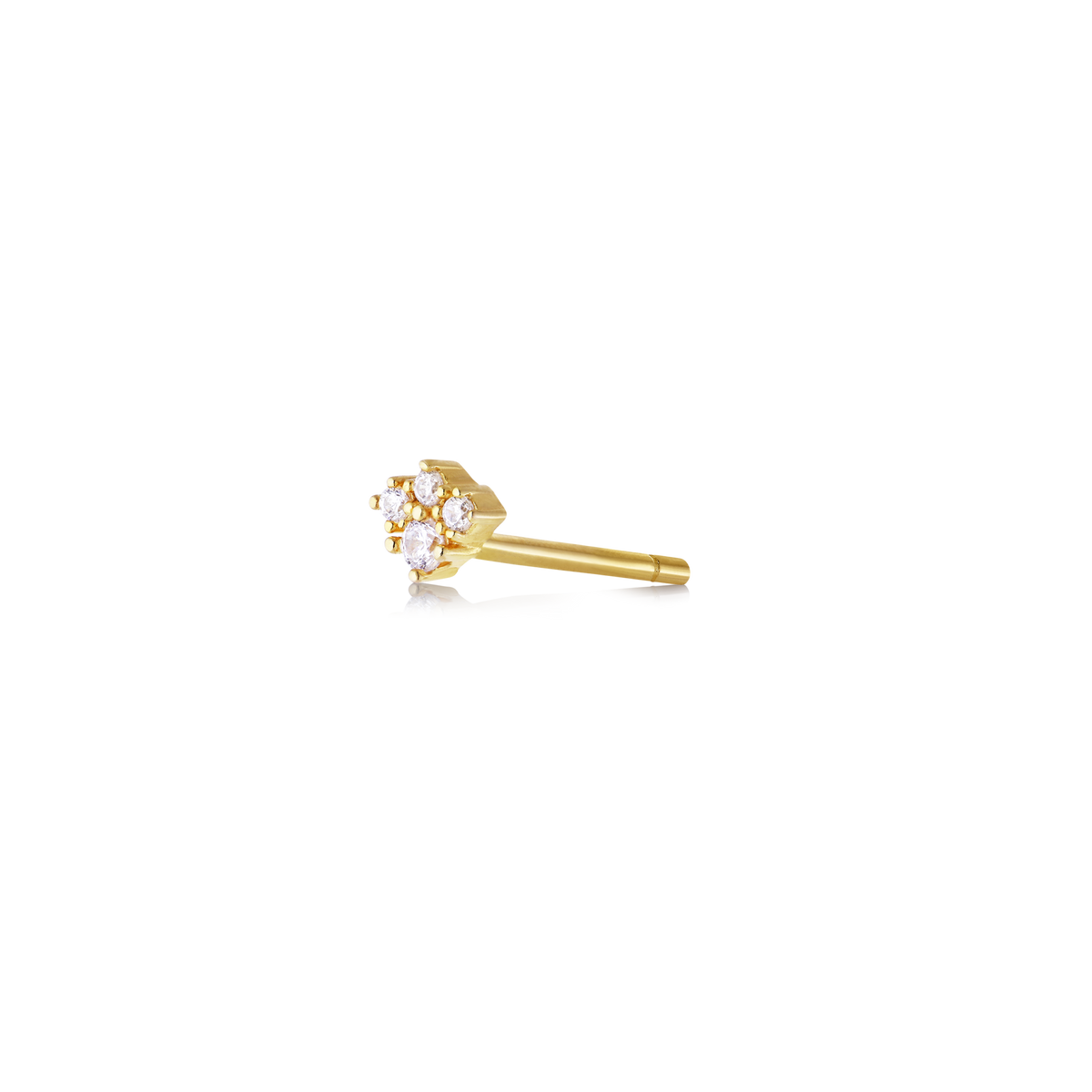 Alura Copenhagen Gaia Single Earring – Gold-Plated Single Earring with Zirconia 
