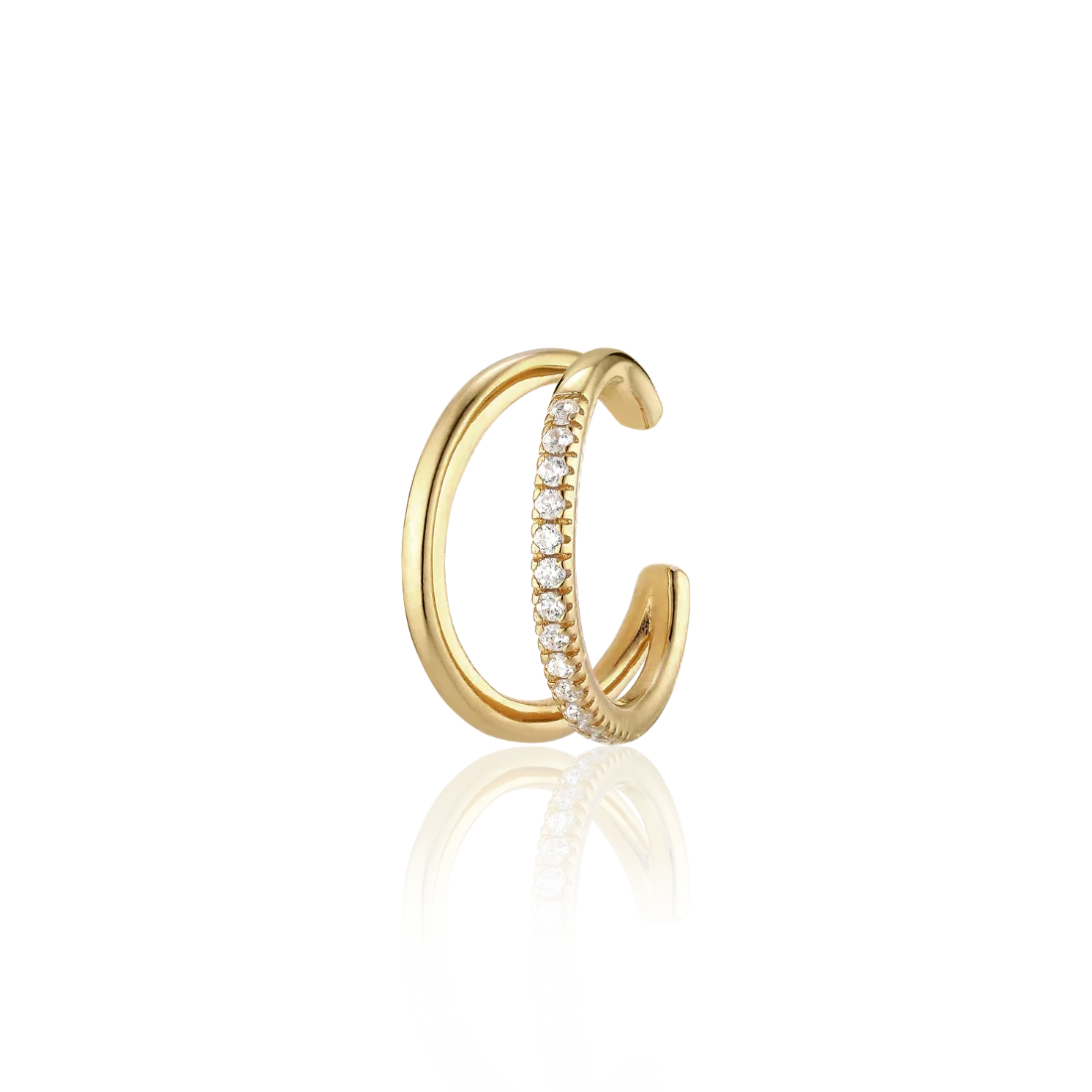 Alura Copenhagen Grace Ear Cuff – Gold-Plated Ear Cuff with Zirconia 