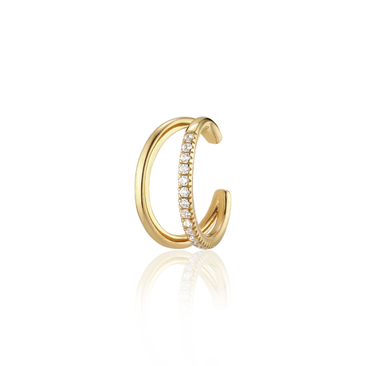 Alura Copenhagen Grace Ear Cuff – Gold-Plated Ear Cuff with Zirconia 