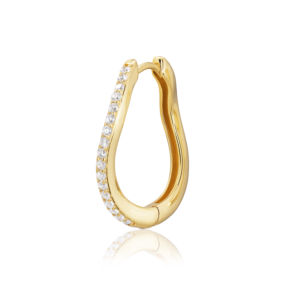 Alura Grace Single Hoop Earring with Zirconia