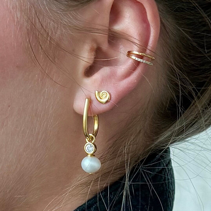 Alura Copenhagen Grace Ear Cuff – Gold-Plated Ear Cuff with Zirconia 