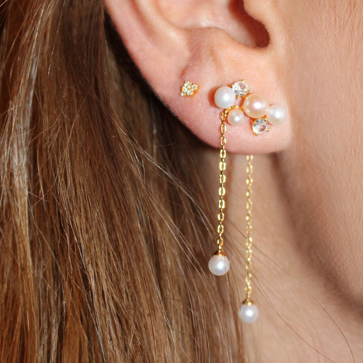 Alura Copenhagen Gaia Single Earring – Gold-Plated Single Earring with Zirconia 