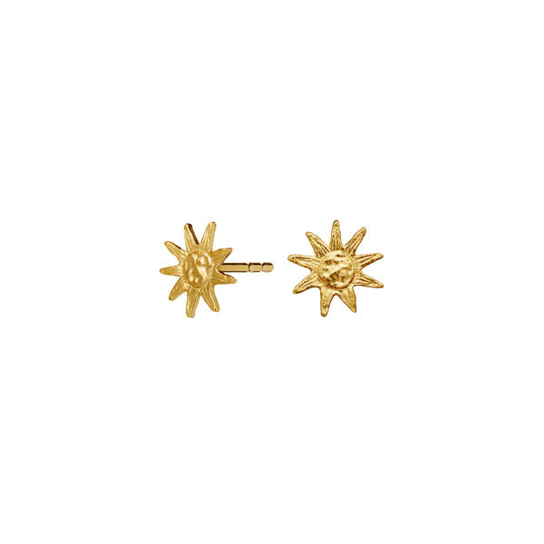 Maanesten June Gold Plated Sun Earrings