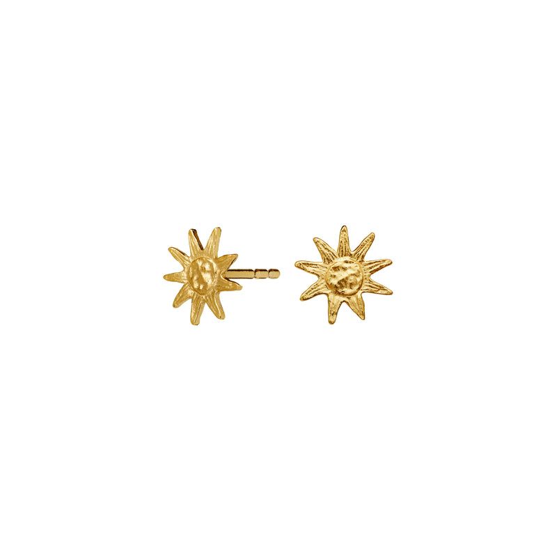 Maanesten June Gold Plated Sun Earrings