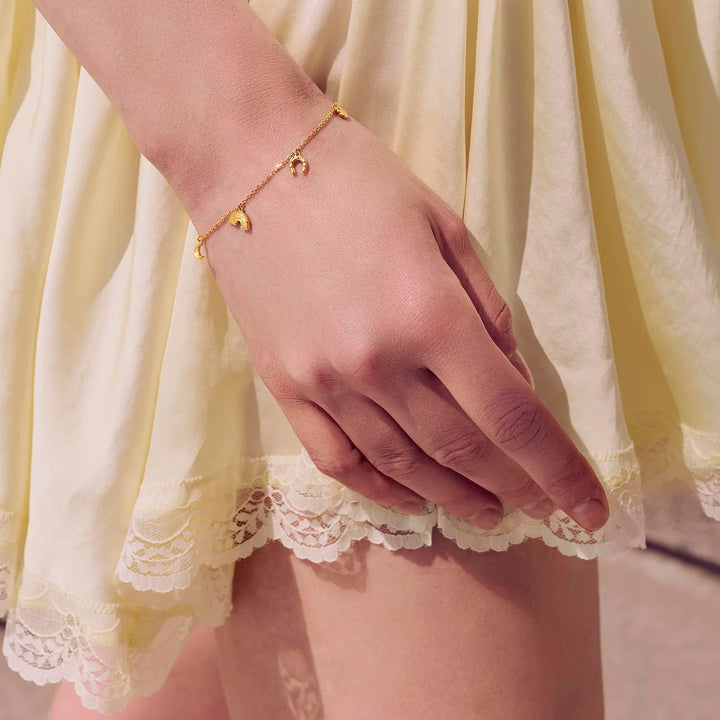 Maanesten Lucky Charm Gold-Plated Bracelet 